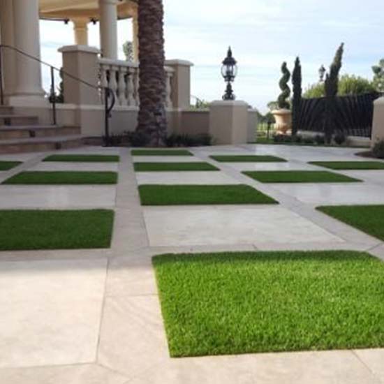 Artificial Grass Custom Pavers Installation from Smart Turf